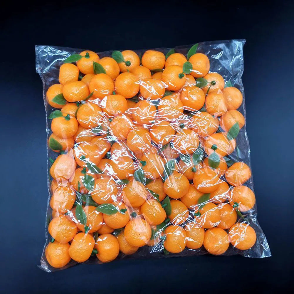 10 Stück Künstliche Grüne Orangen – Hochrealistische Mini Plastik Orangen für Dekoration & Fotografie (3,3 cm) Kaufschwan®