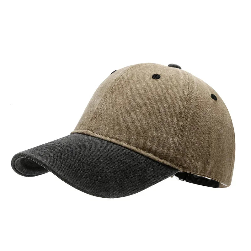 Vintage Washed Baseballkappe | Herren & Damen Farblich Abgestimmte Baseballcap | Lässige Snapback Hip Hop Baseballcap für Frühling & Sommer