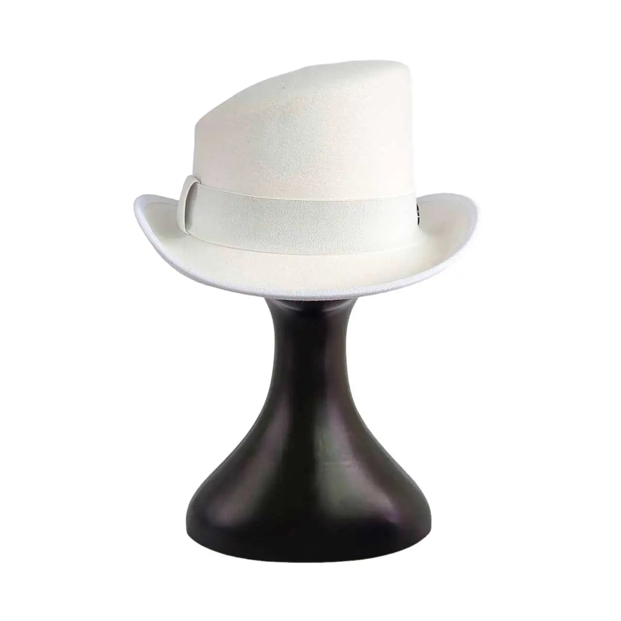 Großer High-Top Fedora Hut – Gentleman Bowler Hut, Britischer Stil, Herbst & Winter, Magic Hat für Herren Kaufschwan® Weiß 2 60-62CM