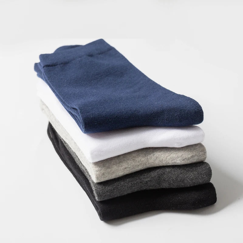 10 Paare Herren Kammbaumwollsocken | Schwarze Freizeit- & Businesssocken Atmungsaktiv Hochwertig Kaufschwan®