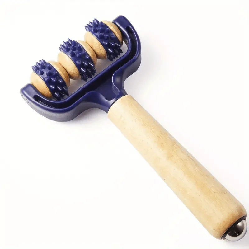 1 Stück T-förmiger Massage-Roller | Multifunktionaler Tiefengewebsmassager für Gesicht, Beine, Bauch & Körper | Tragbar für Reise & Zuhause Kaufschwan® Blau