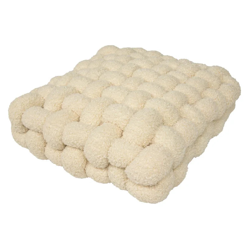 Luxuriöses Kissen für Wohnzimmer | Weicher Lammfell Dekokissen für Sofa & Stuhl | Komfortables Sitzkissen für Zuhause