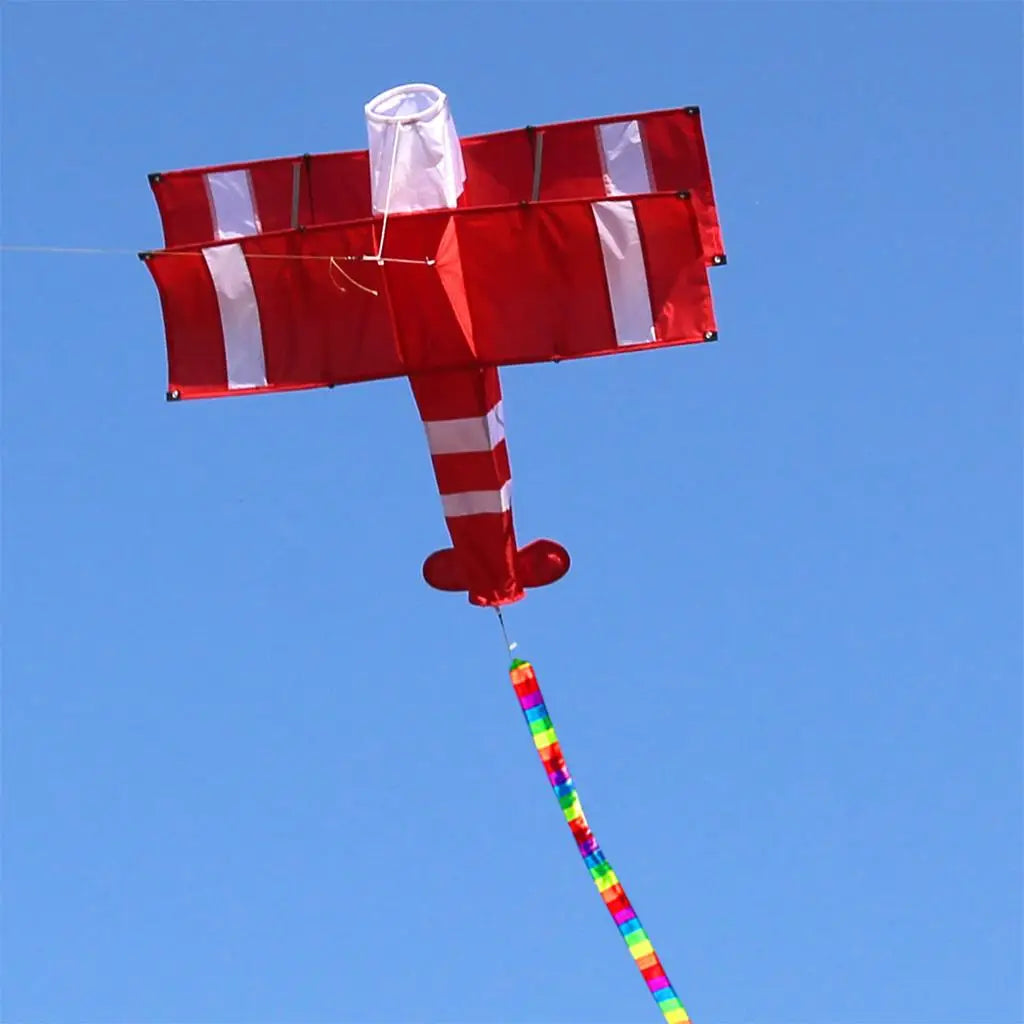 3D-Flugzeugdrachen mit Langem Schwanz – Einfach zu Fliegender Kinderdrachen mit Schnur und Spule für Kinder und Erwachsene Kaufschwan®