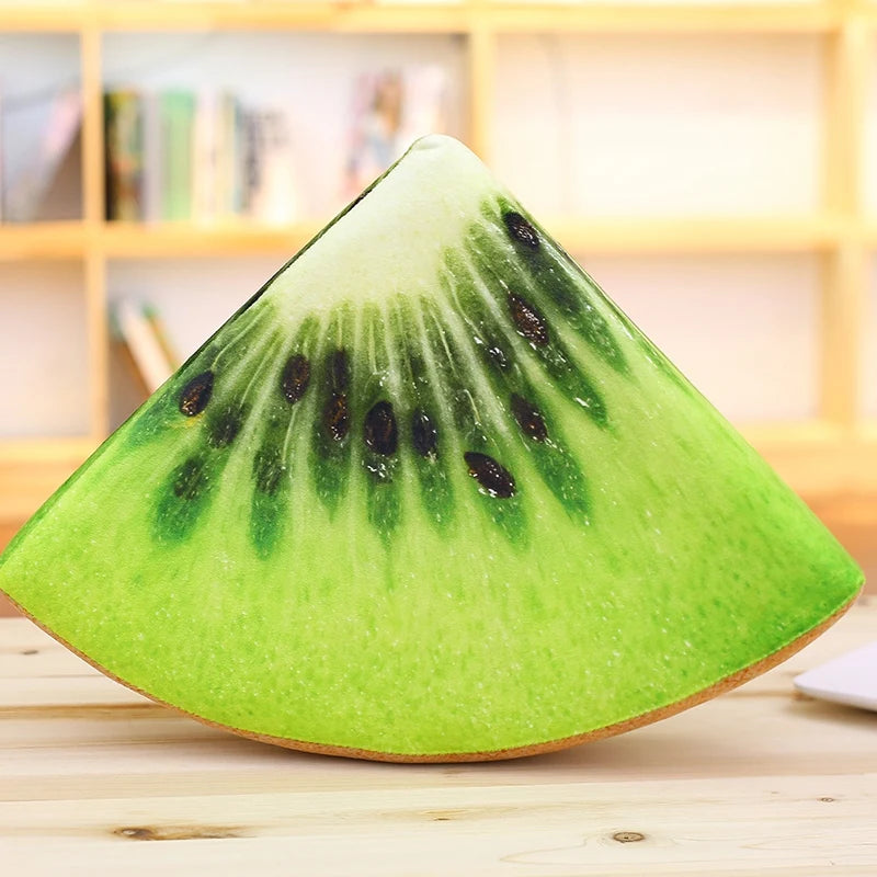Realistisches 3D Obst Plüschkissen | Wassermelone, Orange, Kiwi & Pomelo | Weiche Schwamminnenfüllung | Kinder, Büro & Zuhause Kaufschwan® Design 4 - 30cm