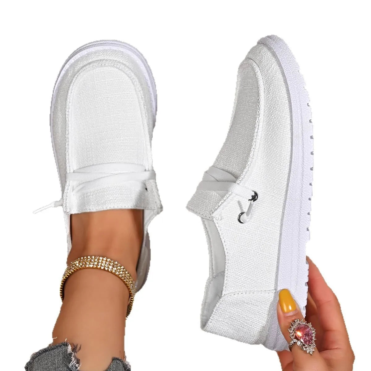 Frühling & Herbst Damen Vulcanized Sportschuhe – Modische Flache Sneaker | Bequeme Freizeitschuhe für Jeden Tag Kaufschwan®