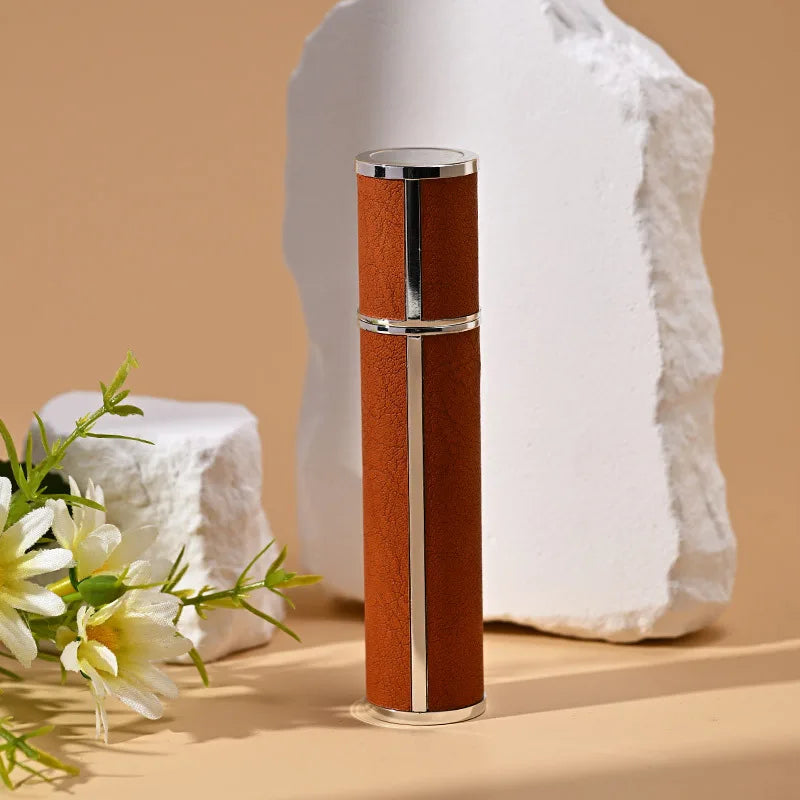 10ml Luxury Leather Glass Perfume Spray Bottle Portable Mini Refillable Perfume Atomizer Empty Traveling Perfume Refill Bottles Kaufschwan® GERMANY Brown