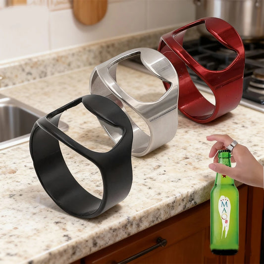 Flaschenöffner Ring – Edelstahl Finger Ring Bieröffner Gadget Kaufschwan®