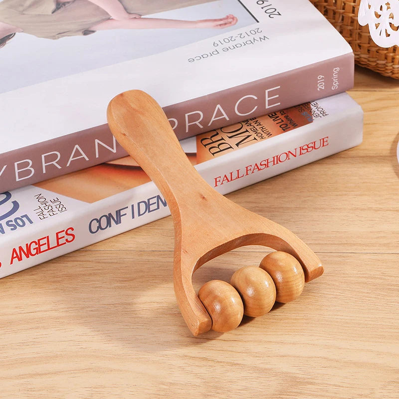 Holzroller-Massager | Universal-Handmassagegerät für Nacken, Schulter, Bein & Fuß Kaufschwan®