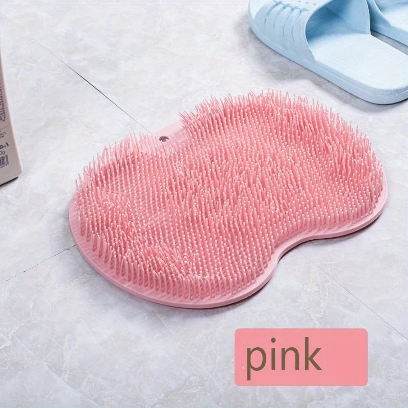 Peeling-Fußbürste & Rückenbürste | Anti-Rutsch-Saugnapf | Tiefenreinigung & Körper-Schmutzentfernung Kaufschwan® Pink