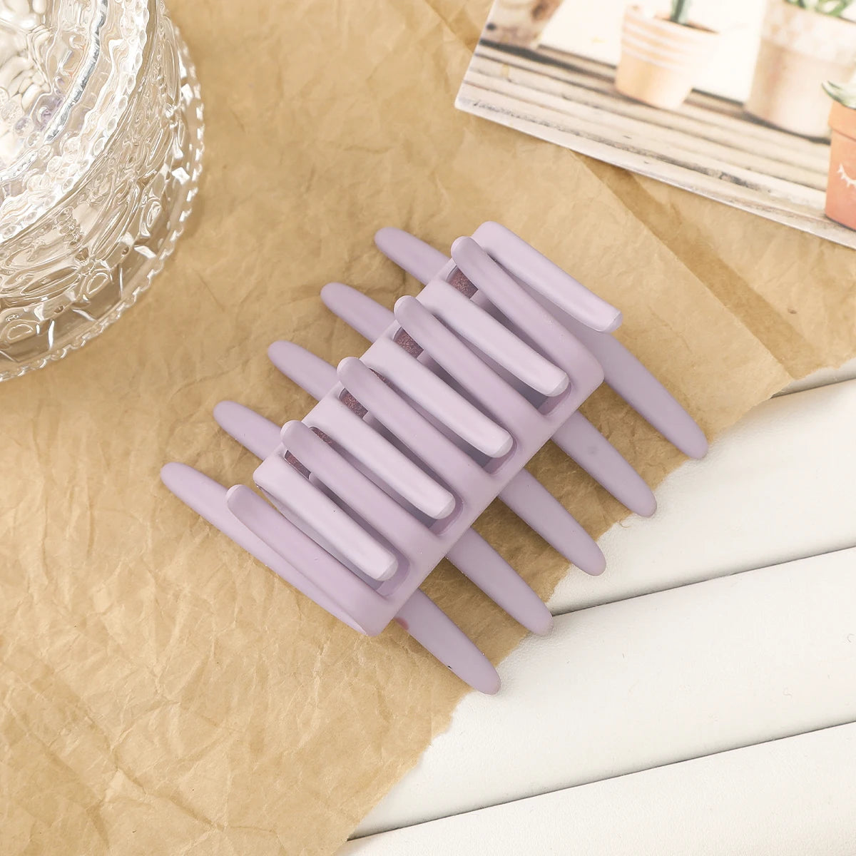 Doppelseitiger Frosted Haarkamm – Rutschfeste Zahnkamm-Haarklammer in Schwarz für Damen Kaufschwan® Abbildung 2