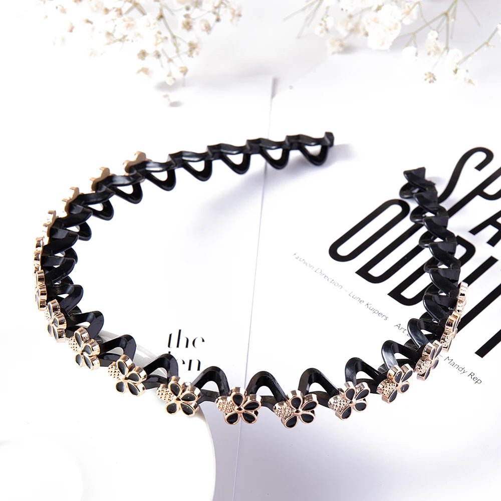 Eleganter Haarreif mit Perlen & Strass – Elastisches, rutschfestes Stirnband mit Blumen für Damen & Mädchen