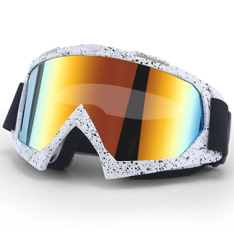 Ski- & Snowboardbrille – Anti-Beschlag Skibrille | Winddichte Motorrad- & Fahrradbrille mit UV-Schutz für Winter Outdoor Sport Kaufschwan® Orange