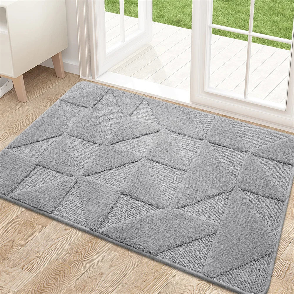 Saugfähige Eingangsmatte – Schmutzabweisender, Rutschfester Teppich für Küche & Wohnräume Kaufschwan® Grau 3 43x76cm (17x29 inch)
