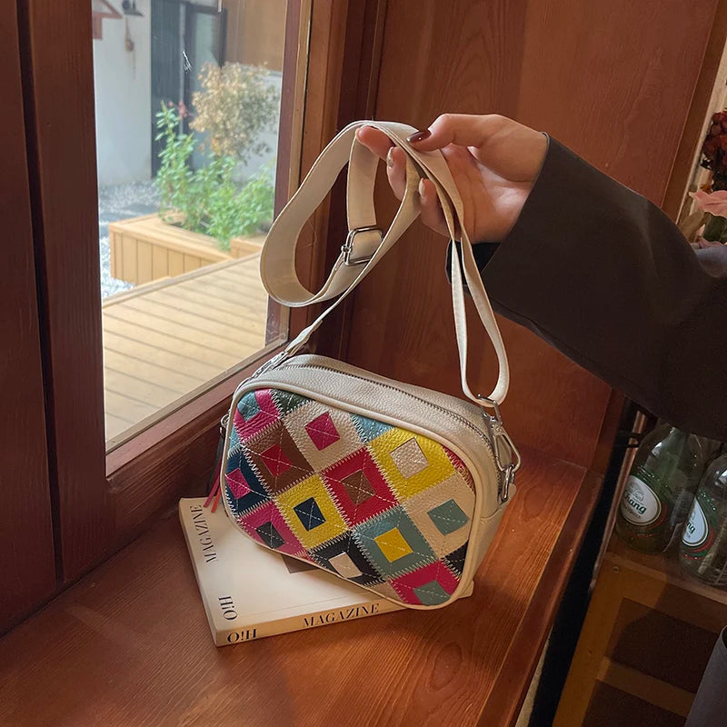 Kleine Bunte Ledertasche – Luxus Damen Handtasche, Crossbody & Schultertasche in Hochwertiger Verarbeitung