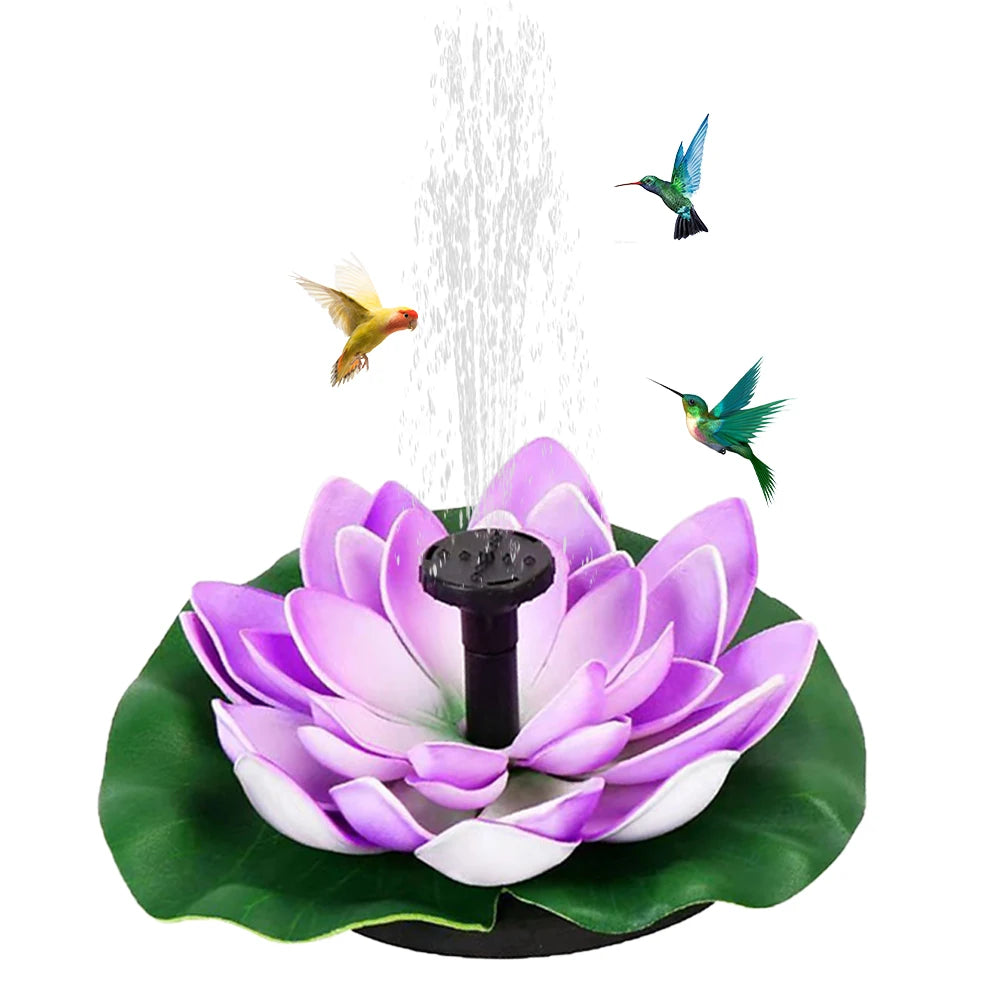 Solar-Lotus-Fontäne – Schwimmende Solar-Vogelbad-Lotusblume