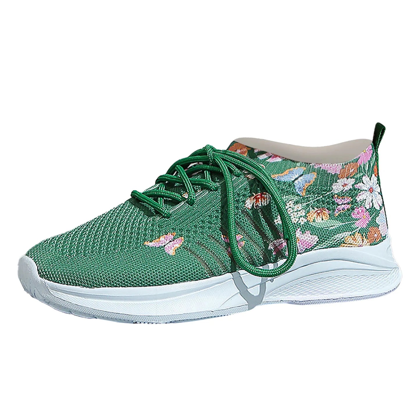 Damen Atmungsaktive Strick-Sneaker – Flying Weave Mesh Schnürschuhe | Runde Zehenform, Weiche Sohle & Bequeme Freizeitschuhe Kaufschwan®