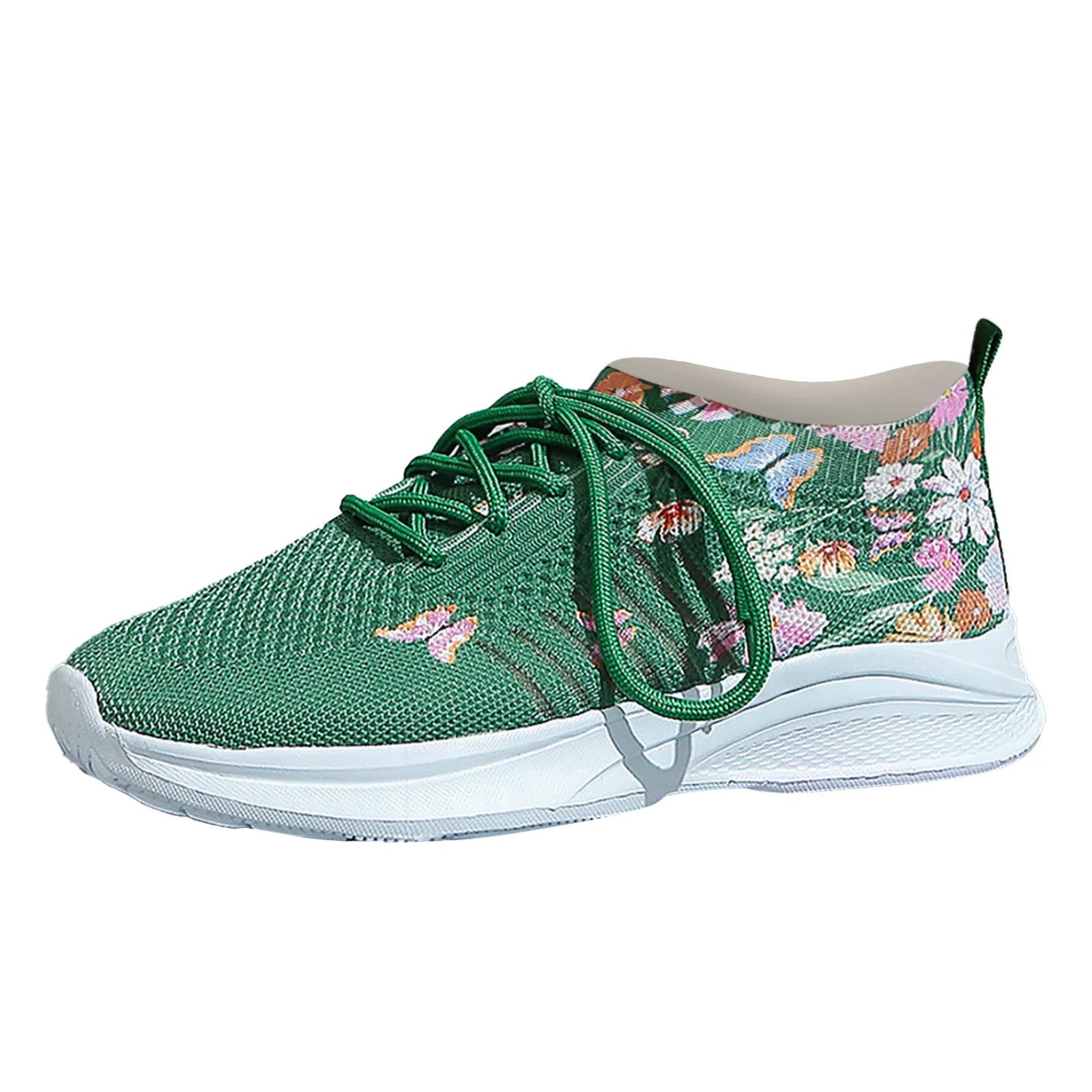Damen Atmungsaktive Strick-Sneaker – Flying Weave Mesh Schnürschuhe | Runde Zehenform, Weiche Sohle & Bequeme Freizeitschuhe Kaufschwan®