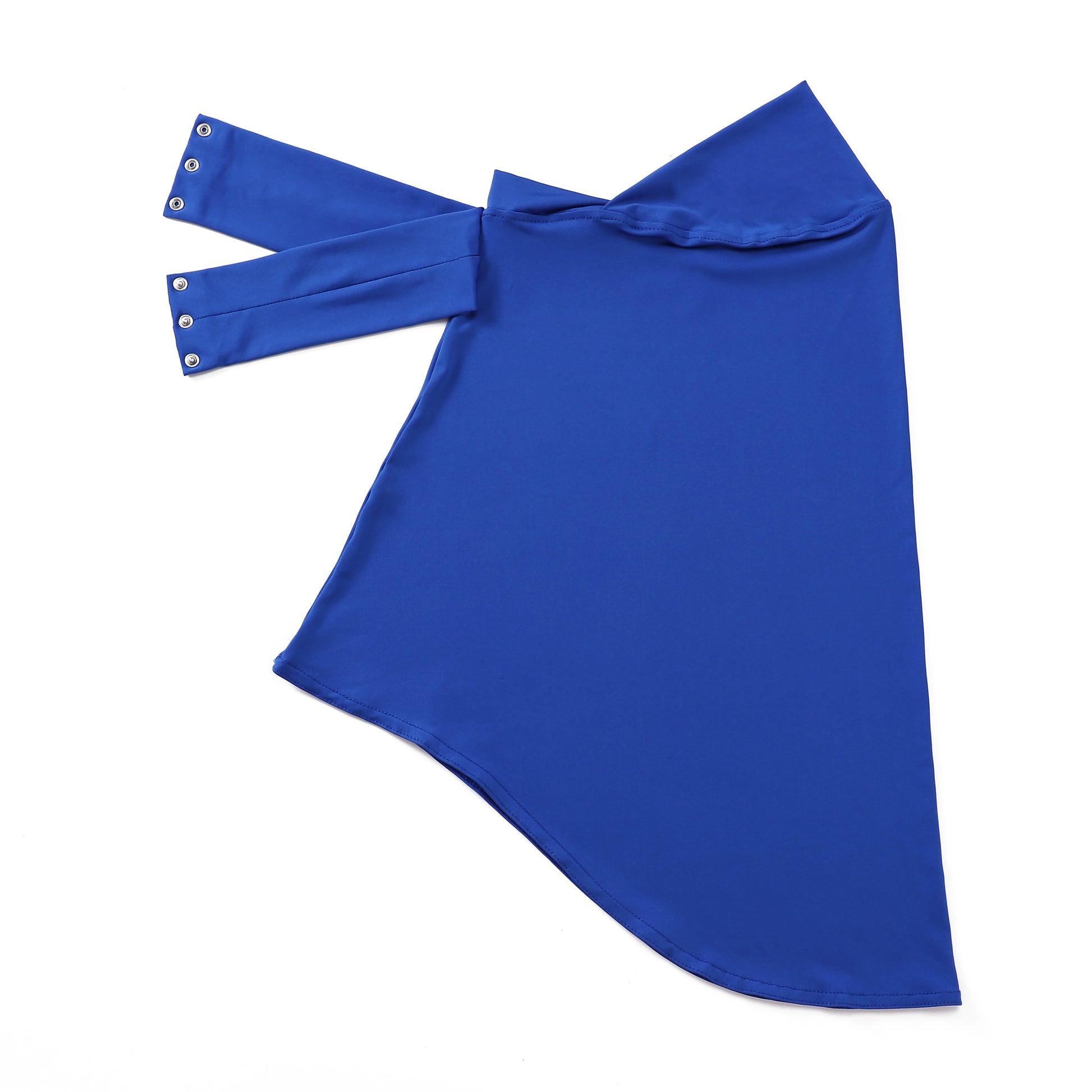 Schnellverschluss Hijab – Premium Jersey Schal mit Bändern & Knöpfen | Vollbedeckende Unterhaube Turban für Muslimische Frauen Kaufschwan® Königsblau