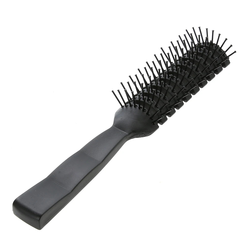 Professioneller Antistatischer Haarkamm – Schwarzer Rippengriffs Massage-Haarbürste | Styling-Tool für Damen & Herren