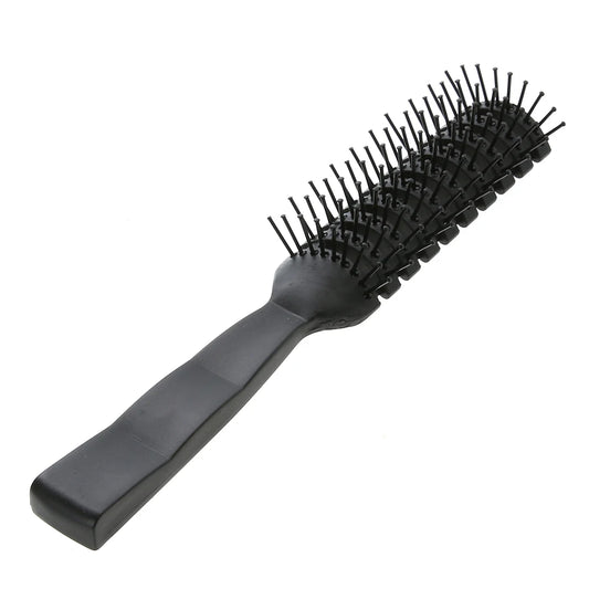 Professioneller Antistatischer Haarkamm – Schwarzer Rippengriffs Massage-Haarbürste | Styling-Tool für Damen & Herren