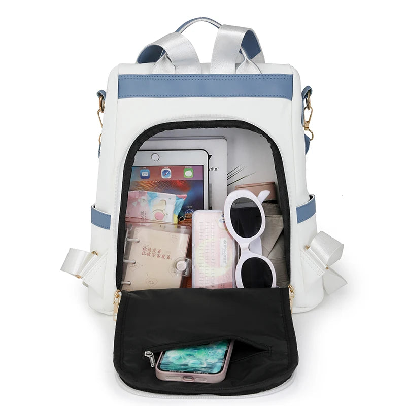 Damen Rucksack Mode | Wasserdicht Weiches Leder Schul- & Reiserucksack Kaufschwan®