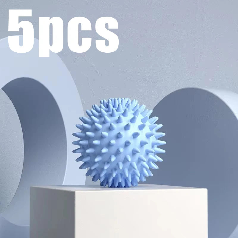 Massageball Set (5 Stück / 1 Stück) | Faszien- & Muskelentspannungsball für Yoga, Fitness, Nacken-, Schulter- & Fußmassage Kaufschwan® Blau 5 Stück