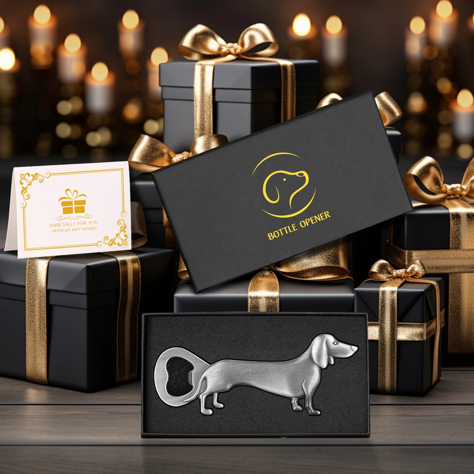 Dackel Flaschenöffner – Metall Hunde Design Geschenk für Männer Kaufschwan®