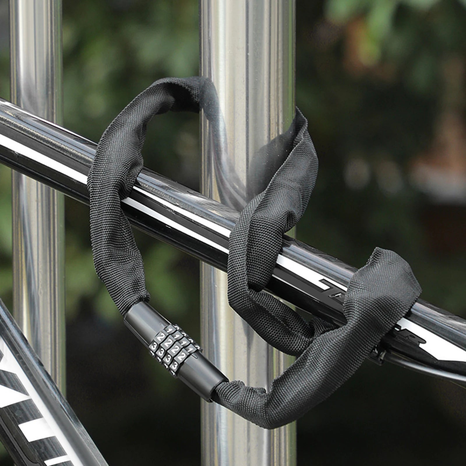 Anti-Diebstahl Fahrrad Kettenschloss – Universelles Zahlenschloss für Fahrrad, Roller & Skateboard | 4-stelliger Code 80/100/120cm Kaufschwan®