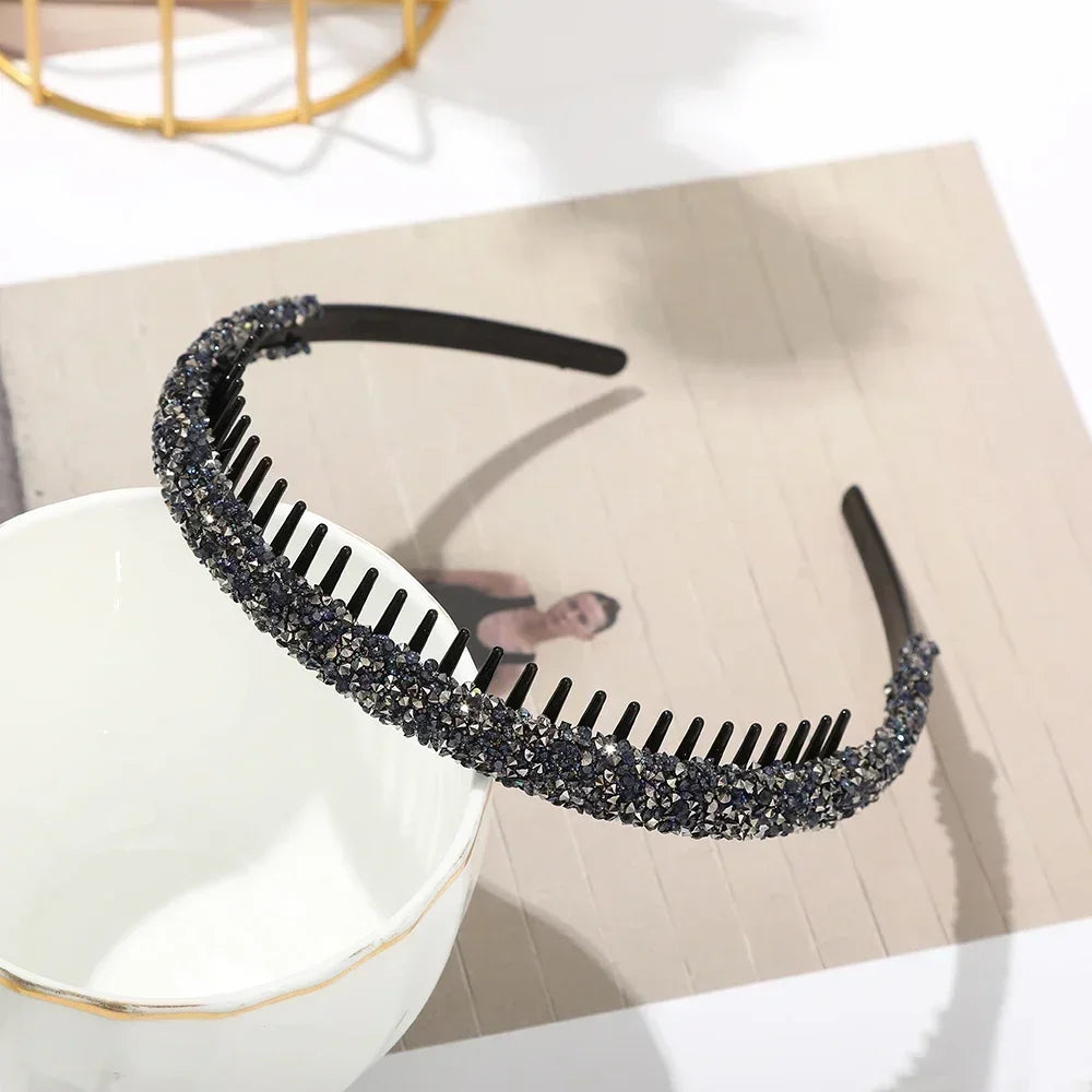 Eleganter Strass-Haarreif mit Antirutsch-Design – Kristall-Haarreif für Damen | Modisches Haaraccessoire Kaufschwan®