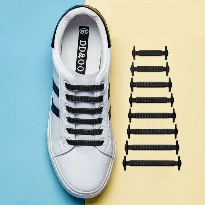 16 Stück Silikon Elastische Schnürsenkel – T-förmige No-Tie Laces | Unisex Mode Schuhbänder für Sneaker & Freizeitschuhe Kaufschwan®
