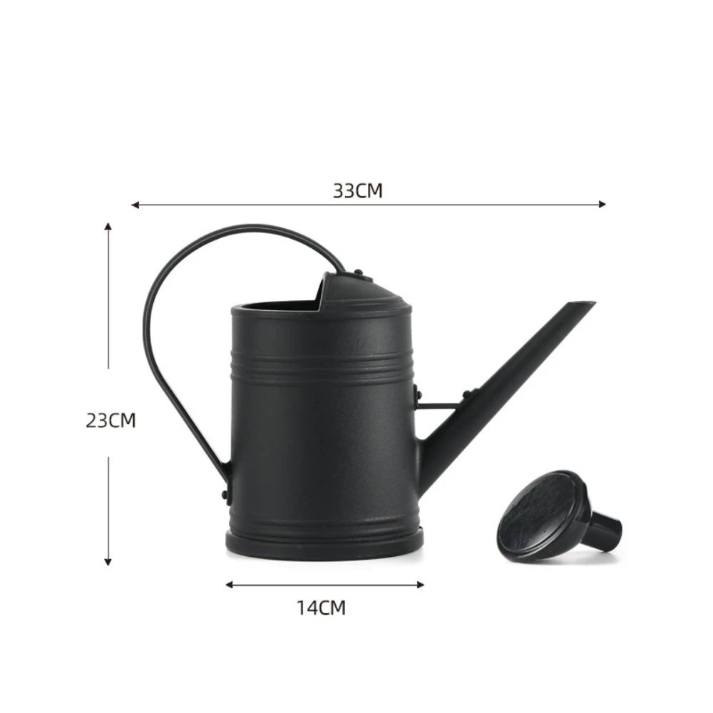 2L Watering Can Pot Plastic Garden Plants Flower Spray Water Kettle Long Mouth Large Capacity Watering Device Watering Tool Kaufschwan® Schwarz