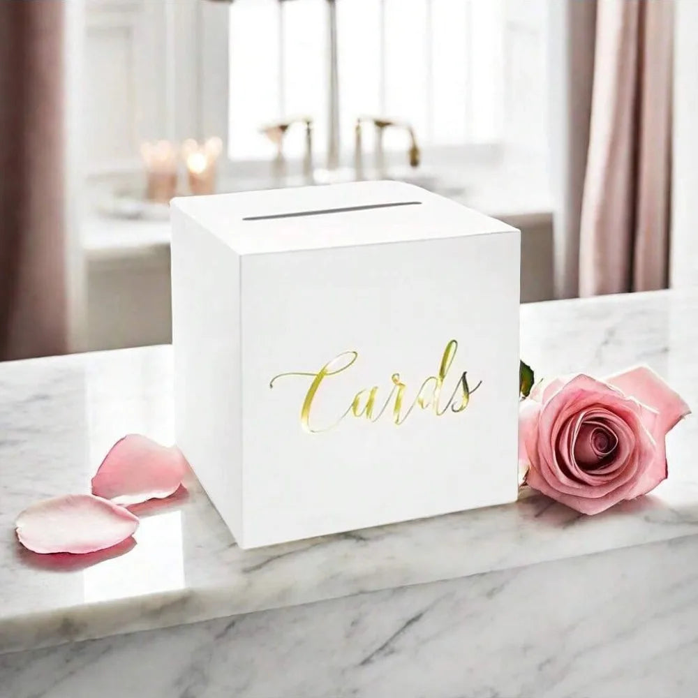 Elegante Hochzeits Kartenbox – Geschenkbox für Glückwünsche und Karten Kaufschwan®