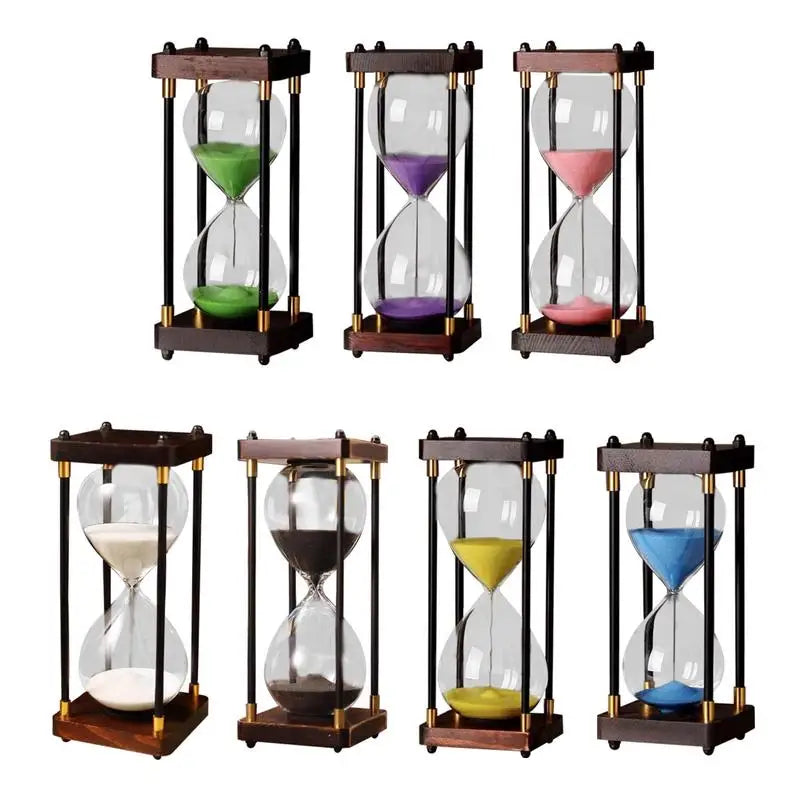 Retro Sanduhr aus Glas – 60 Minuten Borosilikat Timer für Schreibtisch Dekor, Spiele & Unterricht