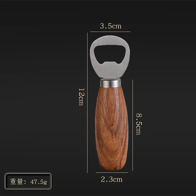 Edelstahl Flaschenöffner – Bartender Werkzeug mit Holzgriff Kaufschwan®