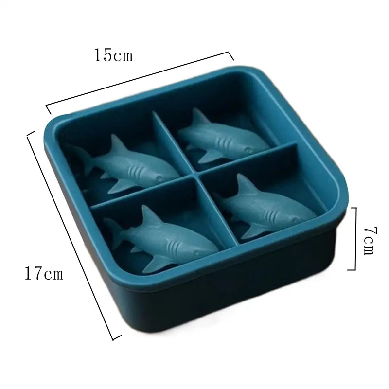 3D Hai Eiswürfelform aus Silikon – Für Whiskey, Cocktails & Getränke Kaufschwan®