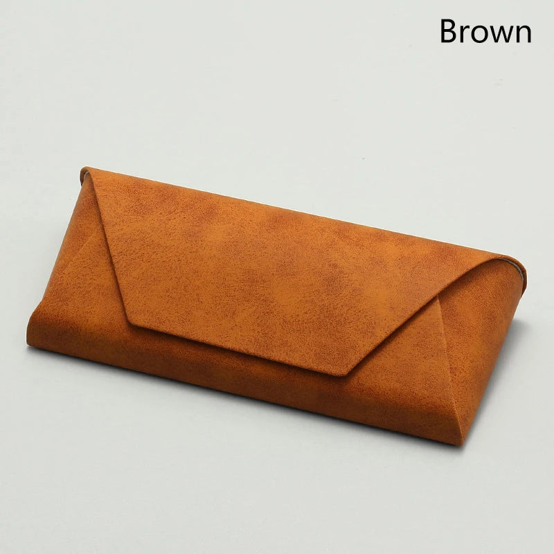 Tragbare PU Leder Brillentasche – Weiches Sonnenbrillen Etui Organizer für Damen und Herren Kaufschwan® Braun