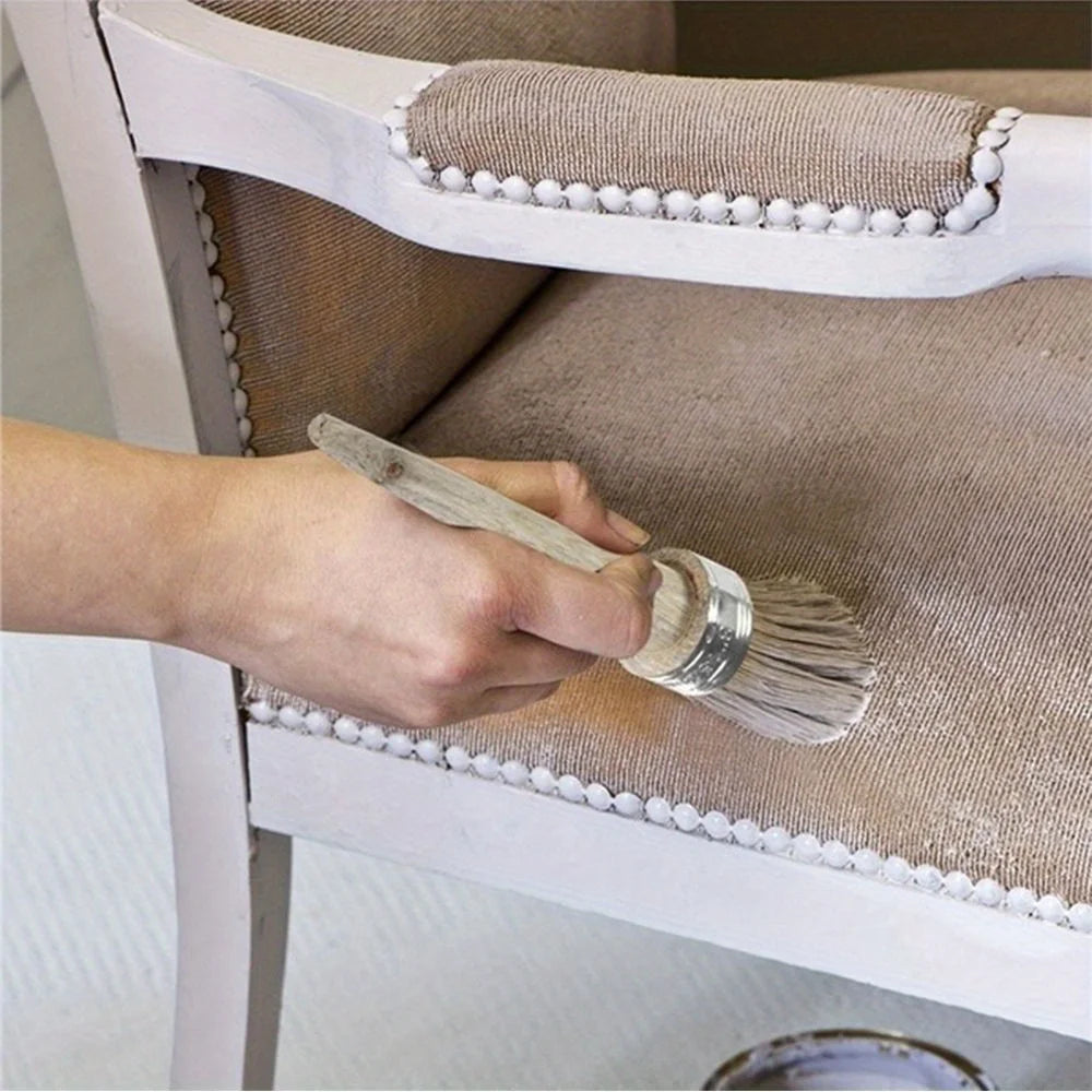 Rundborsten Pinsel mit Holzgriff – Künstlerpinsel für Kreide, Öl und Wachs Kaufschwan®