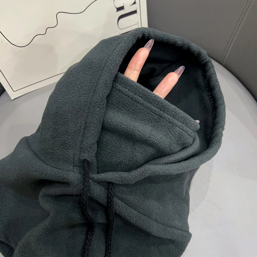 Winter Thermo-Fleece Kapuzenmütze – Winddichte Outdoor Skimaske | Unisex Halswärmer für Damen & Herren beim Radfahren & Wintersport