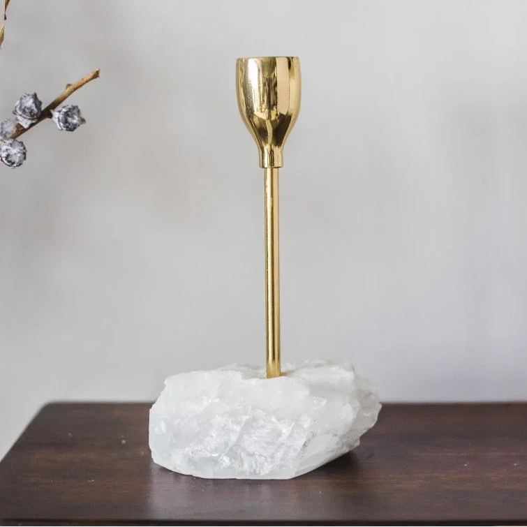 Kerzenhalter mit Natürlicher Gipsbasis – Romantische Tischdekoration & Kreativer Wachsschmelz Aroma Behälter Kaufschwan®