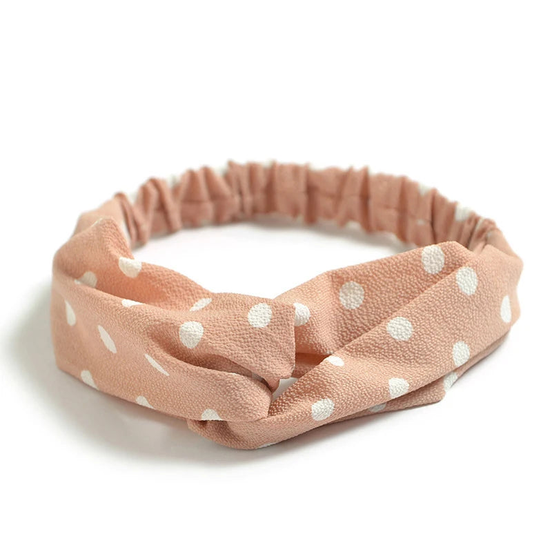 Haarreif mit Print – Vintage Sommer Turban-Haarband für Damen & Mädchen Kaufschwan® Rosa