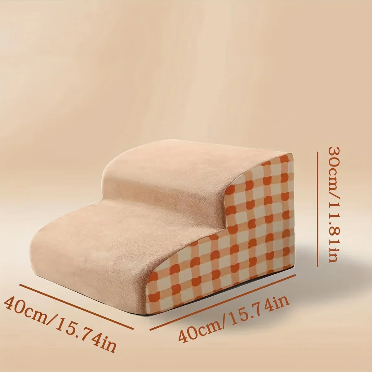 Schaumstoff Haustierrampe – Rutschfeste Hundetreppe für Senioren Hunde Kaufschwan® 2 Stufen Orange