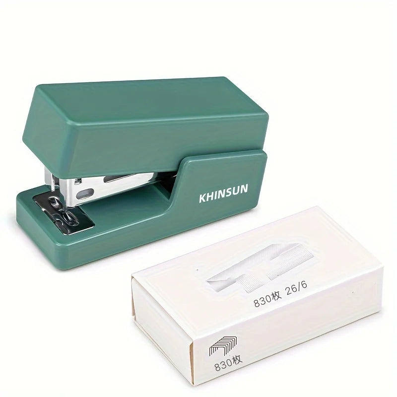 Mini Hefter Set mit 24/6 Klammern – Buntes Büro- & Schulbedarf Hefter-Set Kaufschwan® Grünes Set