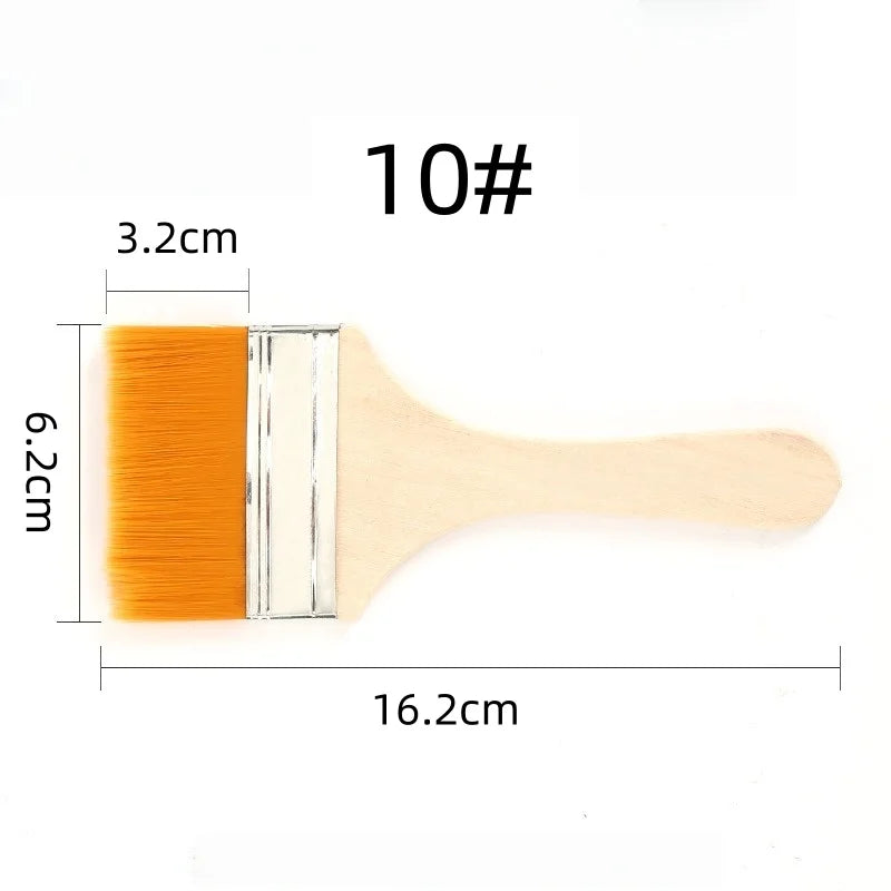Nylon Pinsel Set – Holzgriff Flachpinsel für Öl- und Acrylmalerei Kaufschwan® Pinsel 10 10 Stück