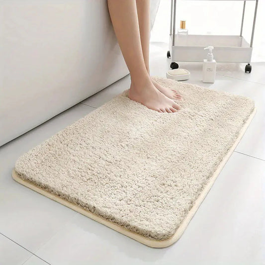 Verdickte Rutschfeste Badezimmermatte – Wasserabsorbierend, Langflor, Maschinenwaschbar Kaufschwan® Aprikose 50cm x 120cm