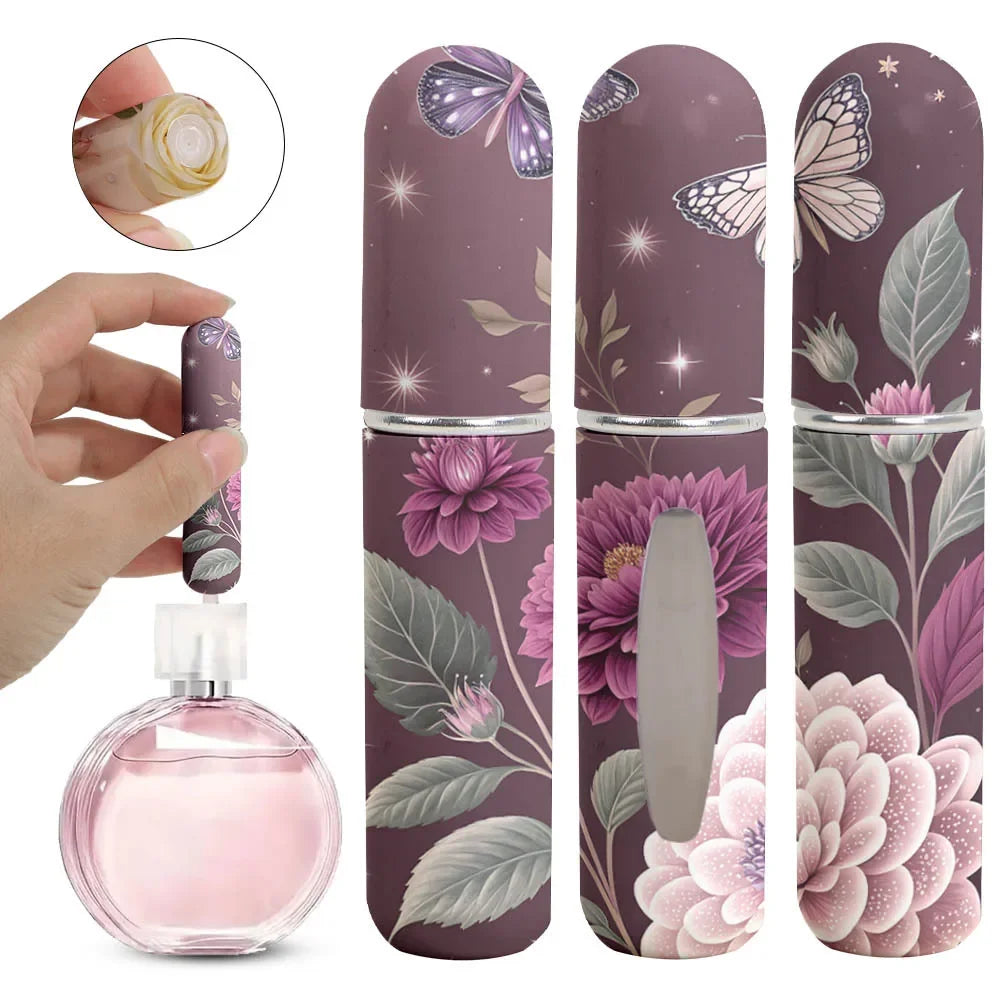 2/1PC 5ml Mini Perfume Bottle Refillable Empty Cosmetic Containers Portable Spray Atomizer Bottle Portable Travel Perfume Bottle Kaufschwan® dark purple 1PC