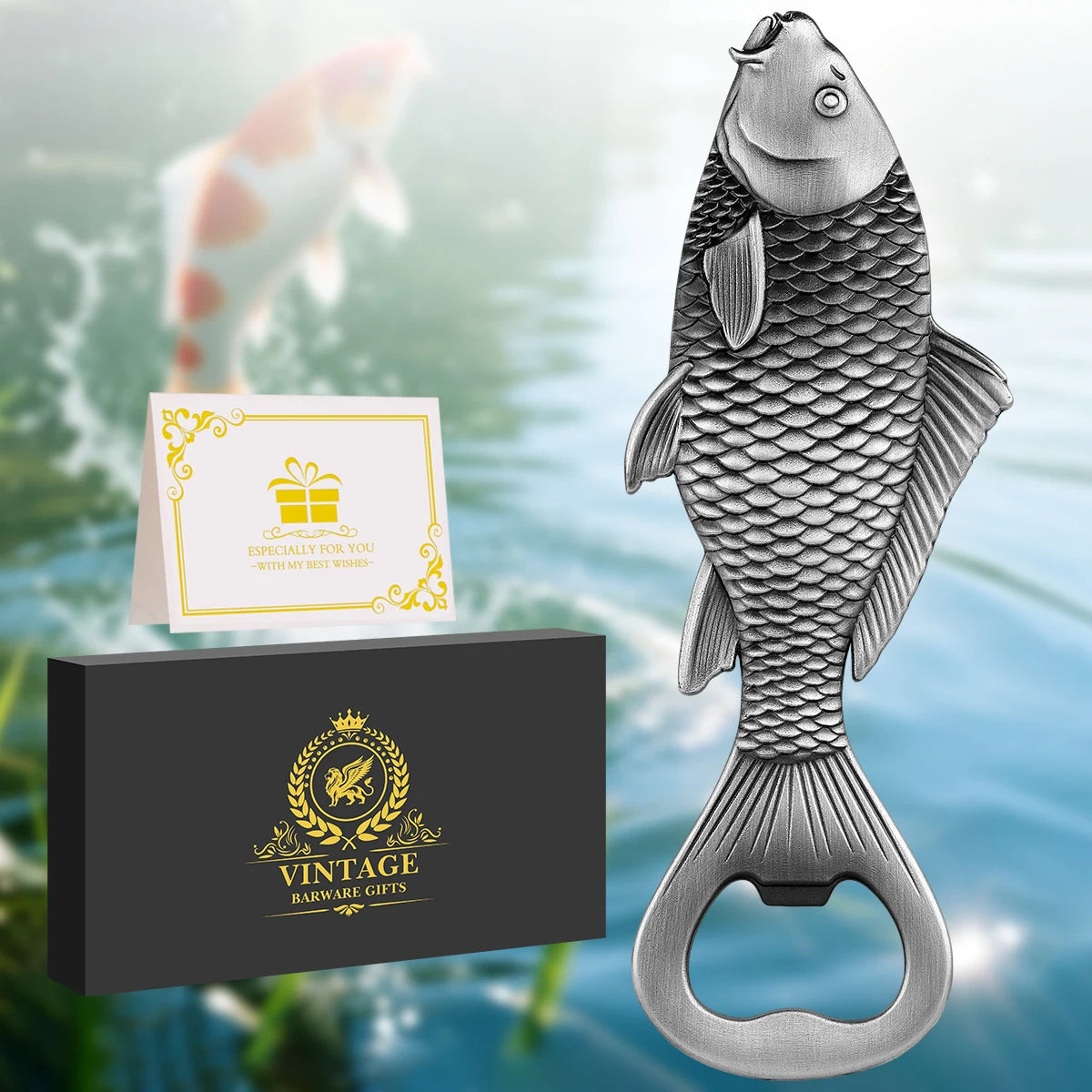 Karpfen Fisch Flaschenöffner – Metall Angel Design Geschenk für Männer Kaufschwan®