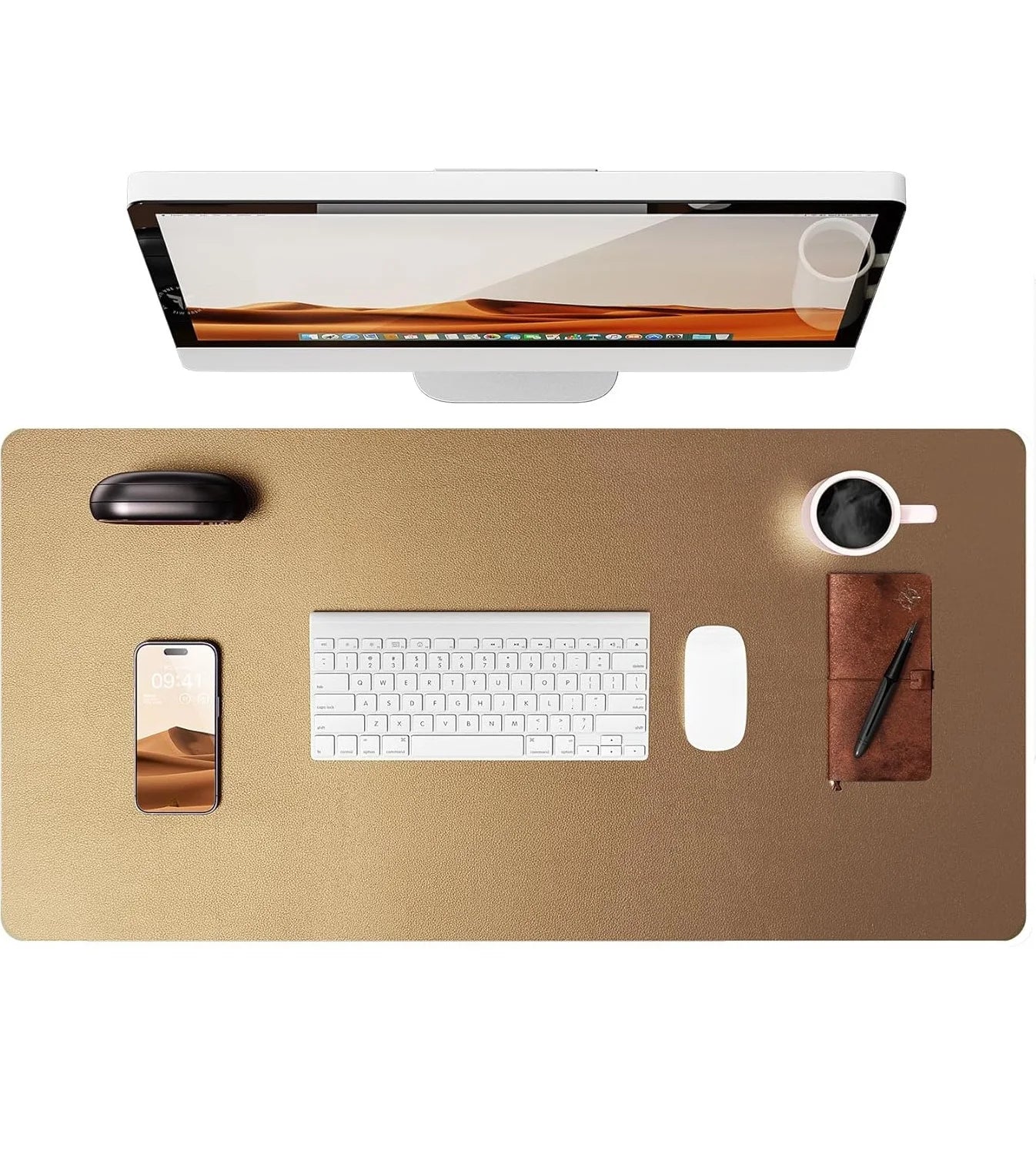 Große PU Leder Schreibtischunterlage – Rutschfeste Office Tischmatte und Laptop Schutzauflage Kaufschwan®