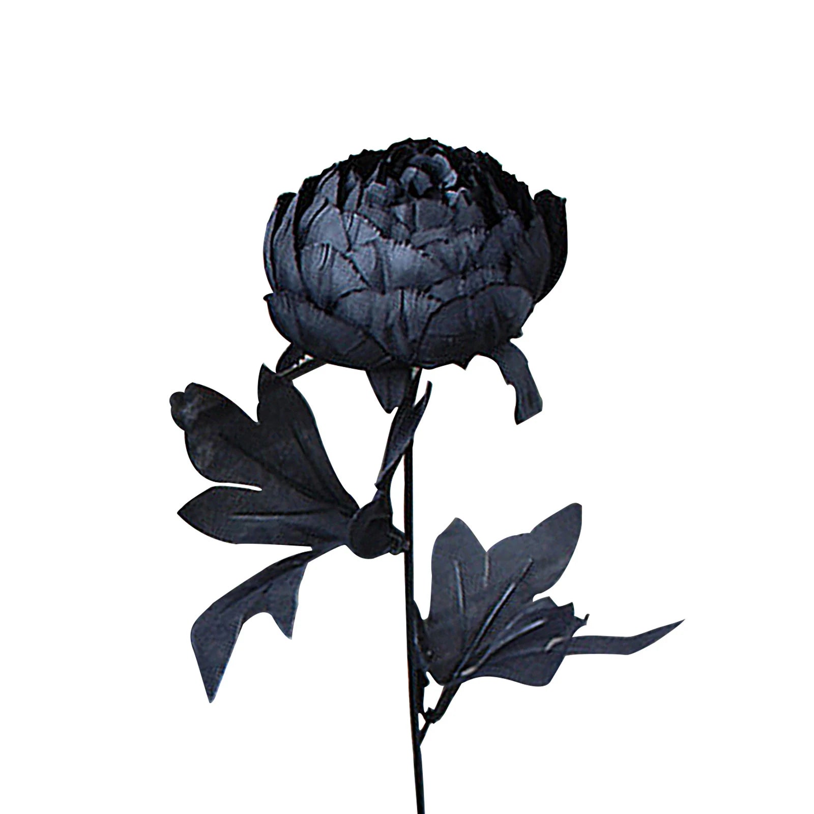 Einzelner Zweig Künstliche Pfingstrose – Realistische Kunststoffblume für Zuhause, Hochzeit, Party & Innenraumdekoration Kaufschwan® Schwarz