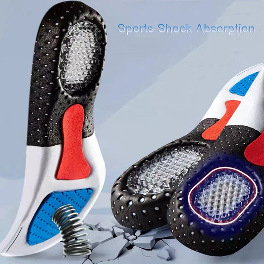 Orthopädische Memory Foam & Gel Einlegesohlen für Damen & Herren | Silikon Fußgewölbeunterstützung | Weiche Laufschuh & Sporteinlagen Kaufschwan® EU35-39-Black
