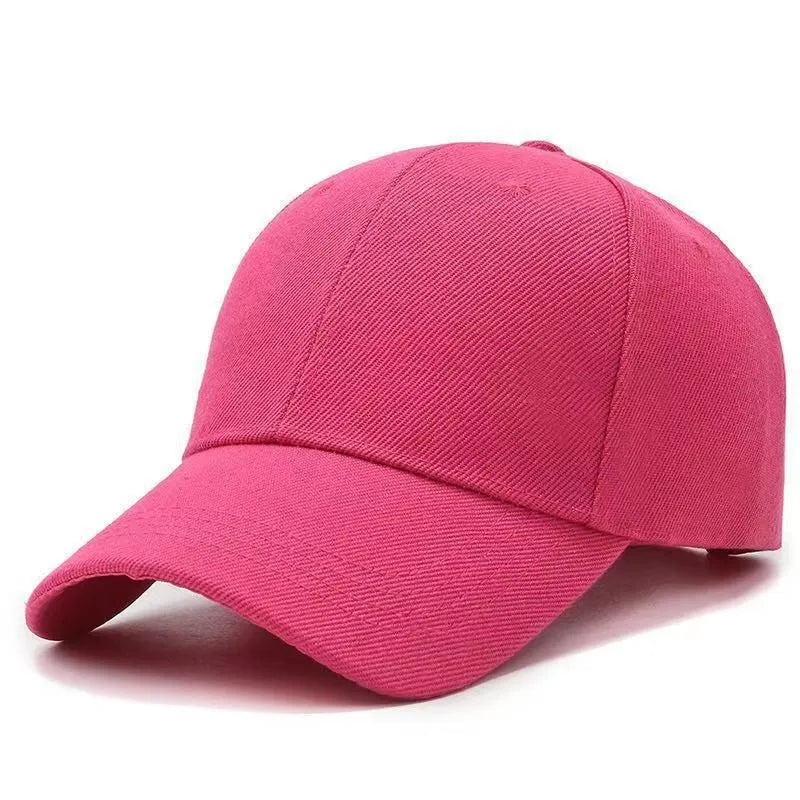 Blank Unisex Verstellbarer Dad Hat | Einfarbige Twill Baseballkappe | Günstiger Sonnenhut für Herren & Damen | Sommer, Herbst, Frühling Kaufschwan® Rosenrot Adul(56-58cm)